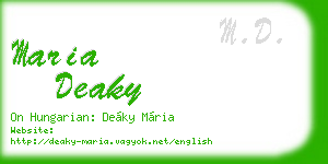 maria deaky business card
