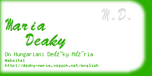 maria deaky business card